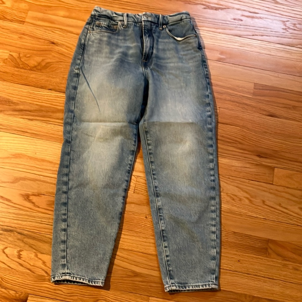 Good American Blue Ankle Cropped Jeans